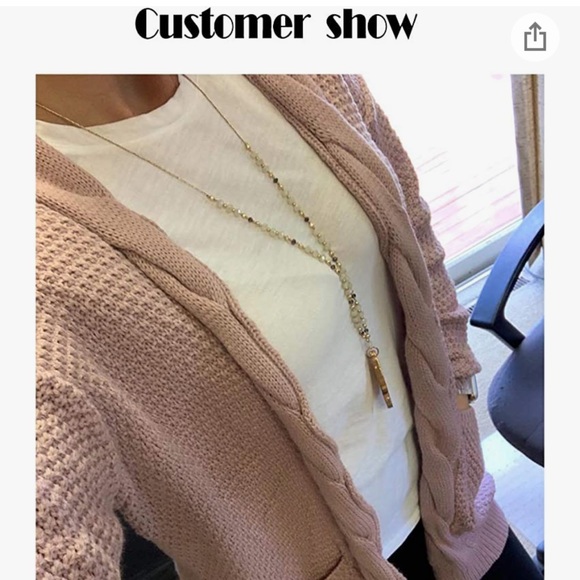 Beautiful Women’s Open Front Long Sleeve Boho Boyfriend Knit Chunky Cardigan - Picture 3 of 16